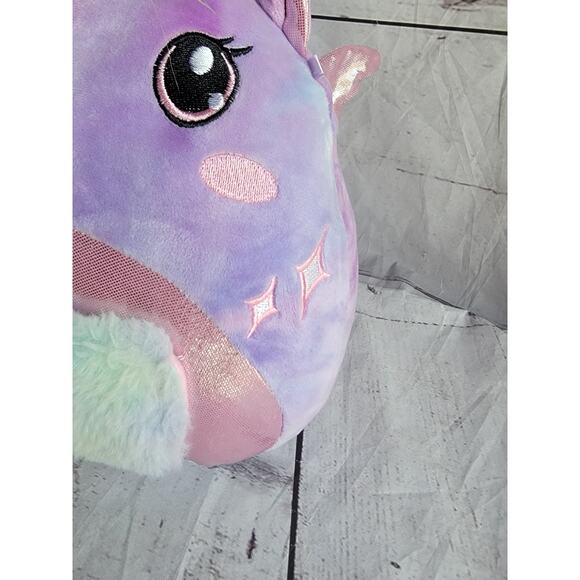 Huggy Squeeze Limited Edition Plush 9in Stuffed Unicorn with Rainbow Mane & Tail - Picture 2 of 9
